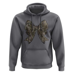 Camo Coquette Bow Duck Hunting Hoodie Retro Camouflage TS02 Charcoal Print Your Wear