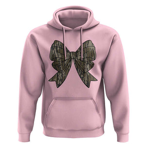 Camo Coquette Bow Duck Hunting Hoodie Retro Camouflage TS02 Light Pink Print Your Wear