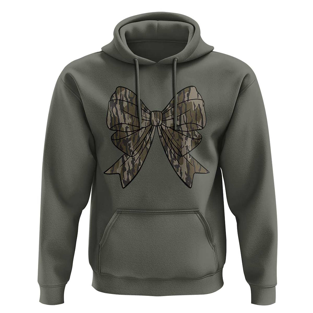 Camo Coquette Bow Duck Hunting Hoodie Retro Camouflage TS02 Military Green Print Your Wear