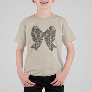 Camo Coquette Bow Duck Hunting T Shirt For Kid Retro Camouflage TS02 Sand Print Your Wear
