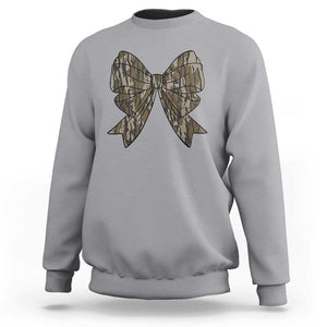 Camo Coquette Bow Duck Hunting Sweatshirt Retro Camouflage TS02 Sport Gray Print Your Wear