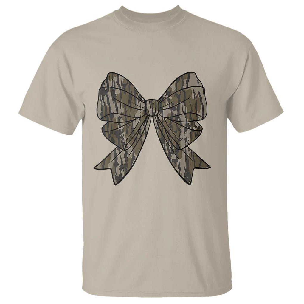 Camo Coquette Bow Duck Hunting T Shirt Retro Camouflage TS02 Sand Print Your Wear