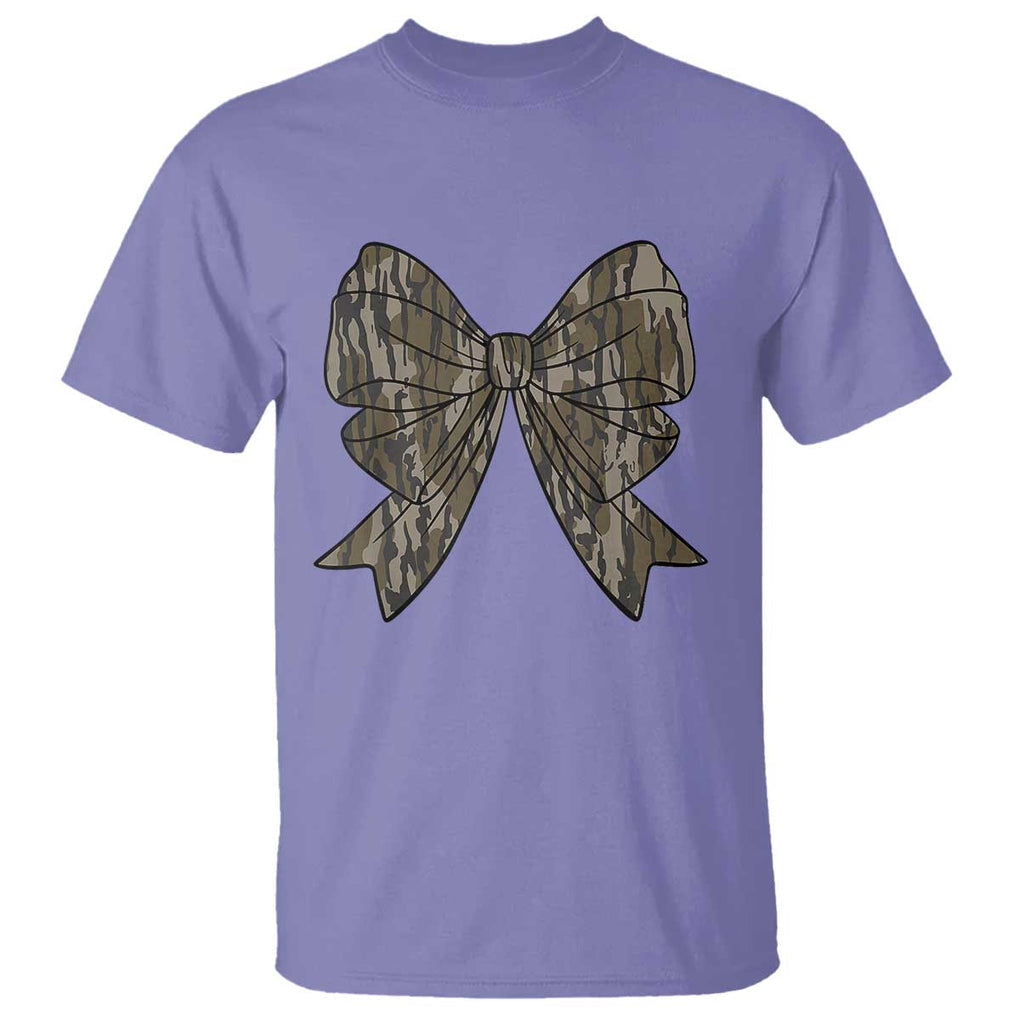 Camo Coquette Bow Duck Hunting T Shirt Retro Camouflage TS02 Violet Print Your Wear