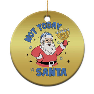 Santa Hanukkah Christmas Ornament Not Today Santa Chanukah Jewish Festival Jew TS02 Print Your Wear