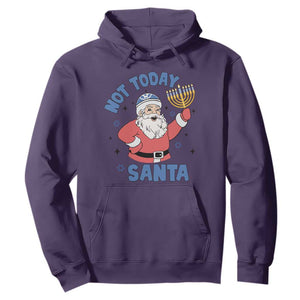 Santa Hanukkah Hoodie Not Today Santa Chanukah Jewish Festival Jew Hanukkah TS02 Purple Printyourwear