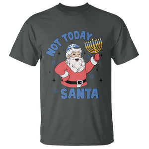 Santa Hanukkah T Shirt Not Today Santa Chanukah Jewish Festival Jew Hanukkah TS02 Dark Heather Printyourwear