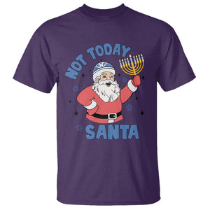 Santa Hanukkah T Shirt Not Today Santa Chanukah Jewish Festival Jew Hanukkah TS02 Purple Printyourwear