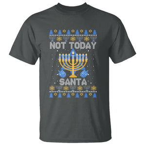 Ugly Hanukkah T Shirt Not Today Santa Chanukah Jewish Festival Jew Ugly Hanukkah TS02 Dark Heather Printyourwear