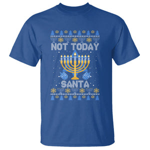 Ugly Hanukkah T Shirt Not Today Santa Chanukah Jewish Festival Jew Ugly Hanukkah TS02 Royal Blue Printyourwear