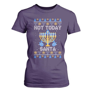 Ugly Sweater Hanukkah T Shirt For Women Not Today Santa Chanukah Jewish Festival Jew TS02 Purple Print Your Wear