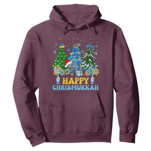 Christmas Hanukkah Hoodie Merry Christmukkah Jewish Christmas Trees Chanukah Hanukkah TS02 Maroon Printyourwear