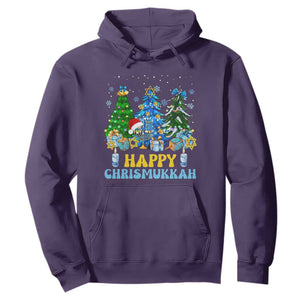 Christmas Hanukkah Hoodie Merry Christmukkah Jewish Christmas Trees Chanukah Hanukkah TS02 Purple Printyourwear