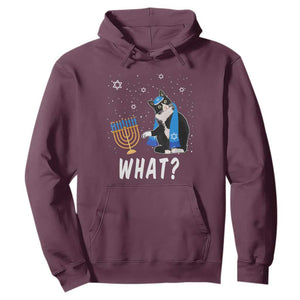 Hanukkah Cat Hoodie What Hanukkah Cat Funny Chanukah Jewish Women Girls Kids TS02 Maroon Printyourwear