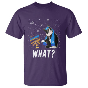 Hanukkah Cat T Shirt What Hanukkah Cat Funny Chanukah Jewish Women Girls Kids TS02 Purple Printyourwear