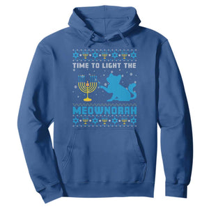 Hanukkah Cat Hoodie Light The Meownorah Jewish Hanukkah Cat Menorah Chanukah TS02 Royal Blue Printyourwear