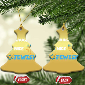 Funny Jewish Hanukkah Christmas Ornament Nice Naughty Jewish Menorah Hanukkiah Chanukah Ugly TS02 Christmas Tree Gold Print Your Wear