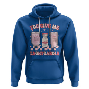 Nurse Valentines Day Hoodie You Give Me Tachycardia ICU Nursing Life Retro TS02 Royal Blue Printyourwear