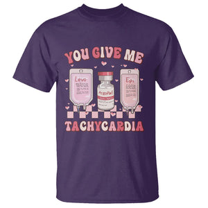 Nurse Valentines Day T Shirt You Give Me Tachycardia ICU Nursing Life Retro TS02 Purple Printyourwear