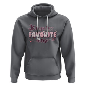 Nurse Valentines Day Hoodie Cupid's Favorite Groovy Retro TS02 Charcoal Printyourwear