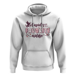 Nurse Valentines Day Hoodie Cupid's Favorite Groovy Retro TS02 White Printyourwear