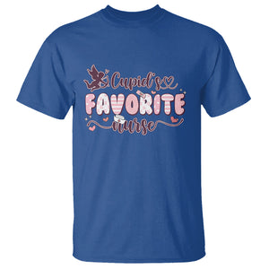 Nurse Valentines Day T Shirt Cupid's Favorite Groovy Retro TS02 Royal Blue Printyourwear