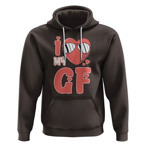 Valentine Matching Couple Hoodie I Love My GF Girfriend Red Heart for Husband Boyfriend TS02 Dark Chocolate Printyourwear