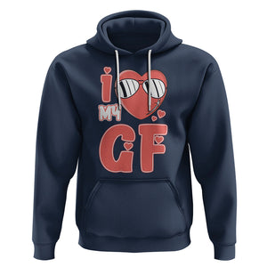 Valentine Matching Couple Hoodie I Love My GF Girfriend Red Heart for Husband Boyfriend TS02 Navy Printyourwear