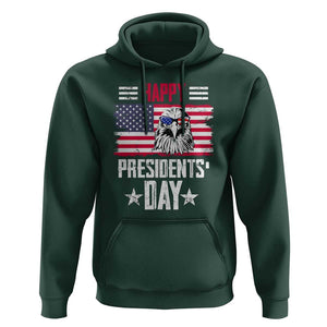 Happy Presidents' Day Hoodie Patriotic American Eagle US Flag Pride TS02 Dark Forest Green Print Your Wear