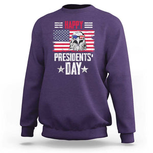 Happy Presidents' Day Sweatshirt Patriotic American Eagle US Flag Pride TS02 Purple Print Your Wear