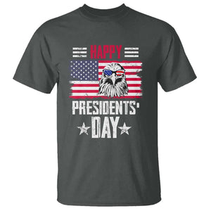 Happy Presidents' Day T Shirt Patriotic American Eagle US Flag Pride TS02 Dark Heather Print Your Wear