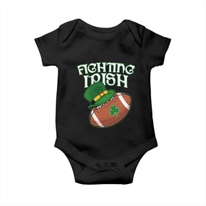 Fighting Irish Baby Onesie Football Shamrock St Patricks Spirit Classic Vintage TS02 Black Print Your Wear