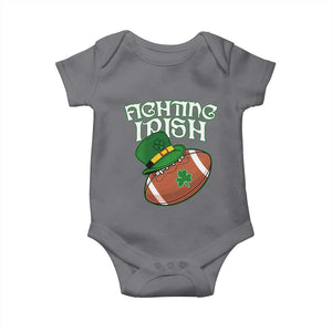 Fighting Irish Baby Onesie Football Shamrock St Patricks Spirit Classic Vintage TS02 Charcoal Print Your Wear