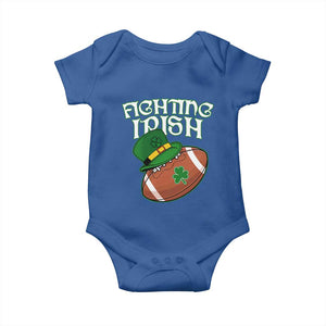 Fighting Irish Baby Onesie Football Shamrock St Patricks Spirit Classic Vintage TS02 Royal Blue Print Your Wear