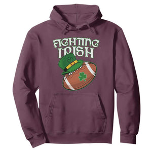 Fighting Irish Hoodie Football Shamrock St Patricks Spirit Classic Vintage TS02 Maroon Print Your Wear