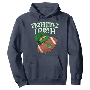 Fighting Irish Hoodie Football Shamrock St Patricks Spirit Classic Vintage TS02 Navy Print Your Wear