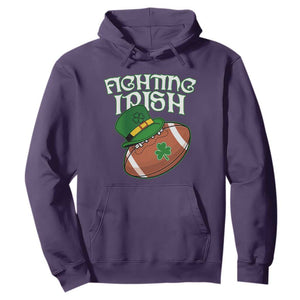 Fighting Irish Hoodie Football Shamrock St Patricks Spirit Classic Vintage TS02 Purple Print Your Wear