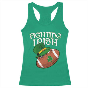 Fighting Irish Racerback Tank Top Football Shamrock St Patricks Spirit Classic Vintage TS02 Irish Green Print Your Wear