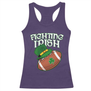 Fighting Irish Racerback Tank Top Football Shamrock St Patricks Spirit Classic Vintage TS02 Purple Print Your Wear