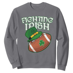 Fighting Irish Sweatshirt Football Shamrock St Patricks Spirit Classic Vintage TS02 Charcoal Print Your Wear