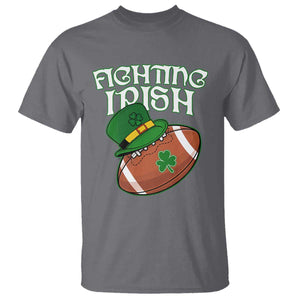 Fighting Irish T Shirt Football Shamrock St Patricks Spirit Classic Vintage TS02 Charcoal Print Your Wear