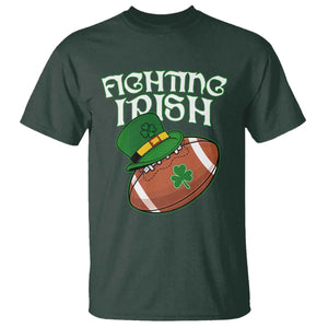 Fighting Irish T Shirt Football Shamrock St Patricks Spirit Classic Vintage TS02 Dark Forest Green Print Your Wear