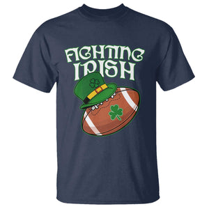 Fighting Irish T Shirt Football Shamrock St Patricks Spirit Classic Vintage TS02 Navy Print Your Wear