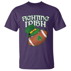 Fighting Irish T Shirt Football Shamrock St Patricks Spirit Classic Vintage TS02 Purple Print Your Wear