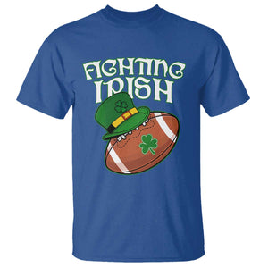 Fighting Irish T Shirt Football Shamrock St Patricks Spirit Classic Vintage TS02 Royal Blue Print Your Wear