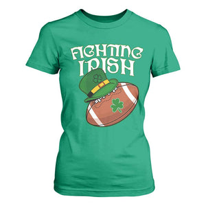 Fighting Irish T Shirt For Women Football Shamrock St Patricks Spirit Classic Vintage TS02 Irish Green Print Your Wear