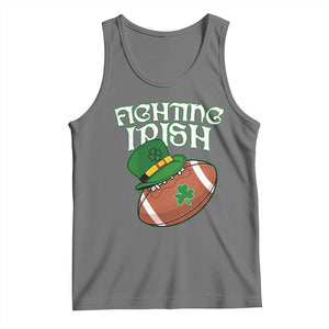 Fighting Irish Tank Top Football Shamrock St Patricks Spirit Classic Vintage TS02 Black Heather Print Your Wear