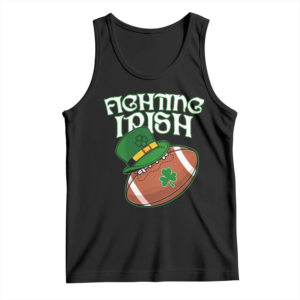 Fighting Irish Tank Top Football Shamrock St Patricks Spirit Classic Vintage TS02 Black Print Your Wear