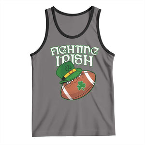 Fighting Irish Tank Top Football Shamrock St Patricks Spirit Classic Vintage TS02 Deep Heather Black Print Your Wear