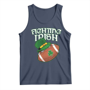 Fighting Irish Tank Top Football Shamrock St Patricks Spirit Classic Vintage TS02 Navy Print Your Wear