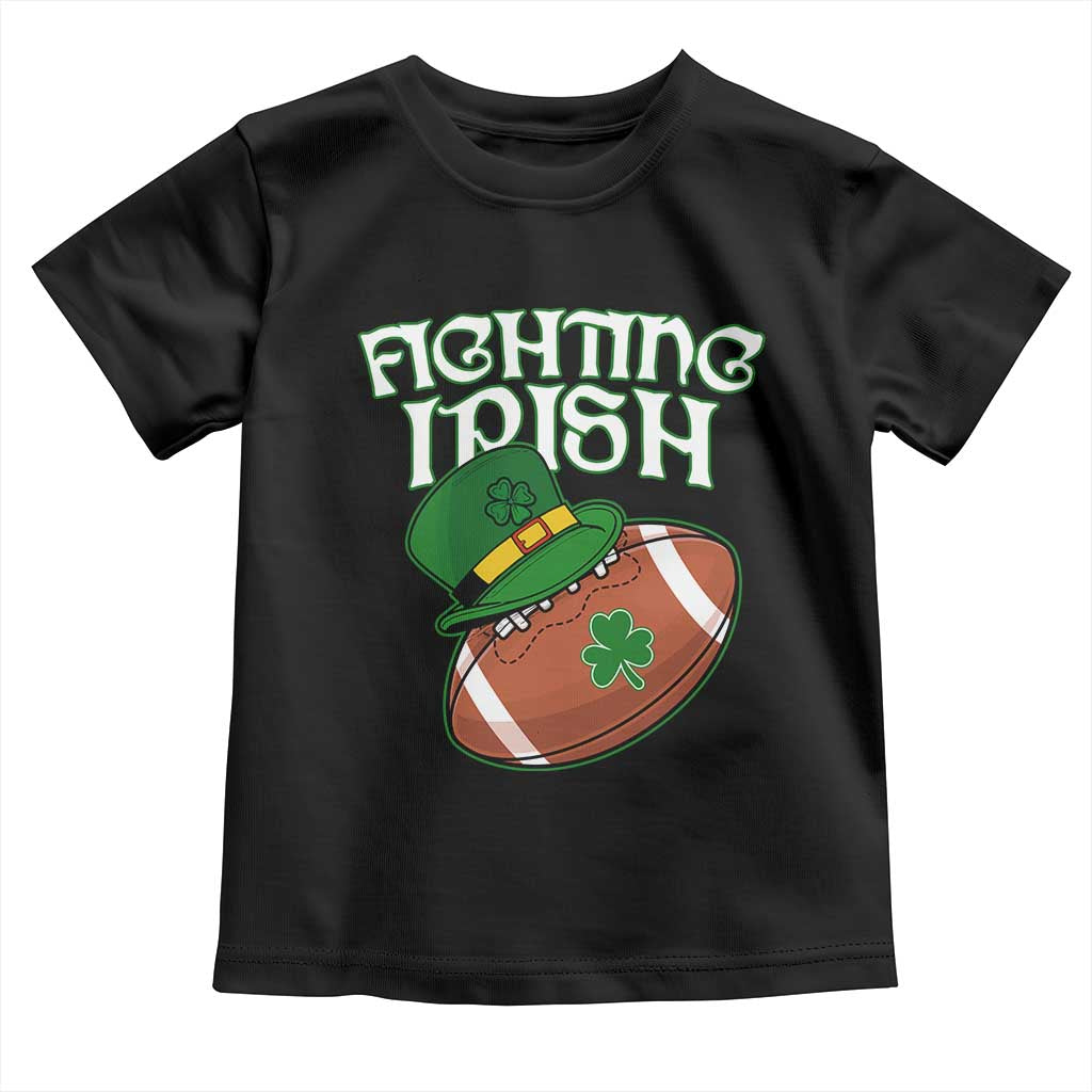 Fighting Irish Toddler T Shirt Football Shamrock St Patricks Spirit Classic Vintage TS02 Black Print Your Wear